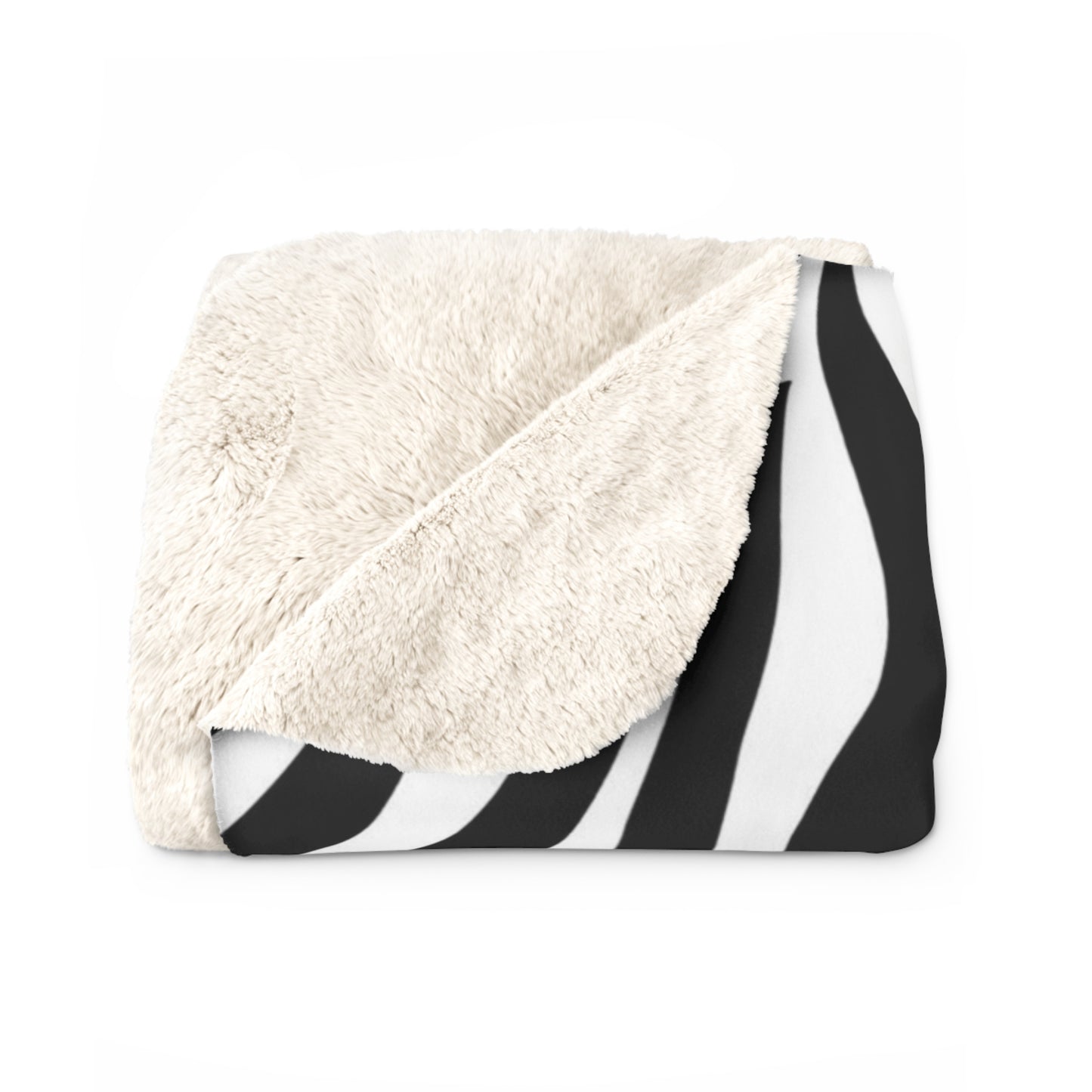 Zebra Print Sherpa Fleece Blanket – Cozy & Stylish Throw for Home Decor