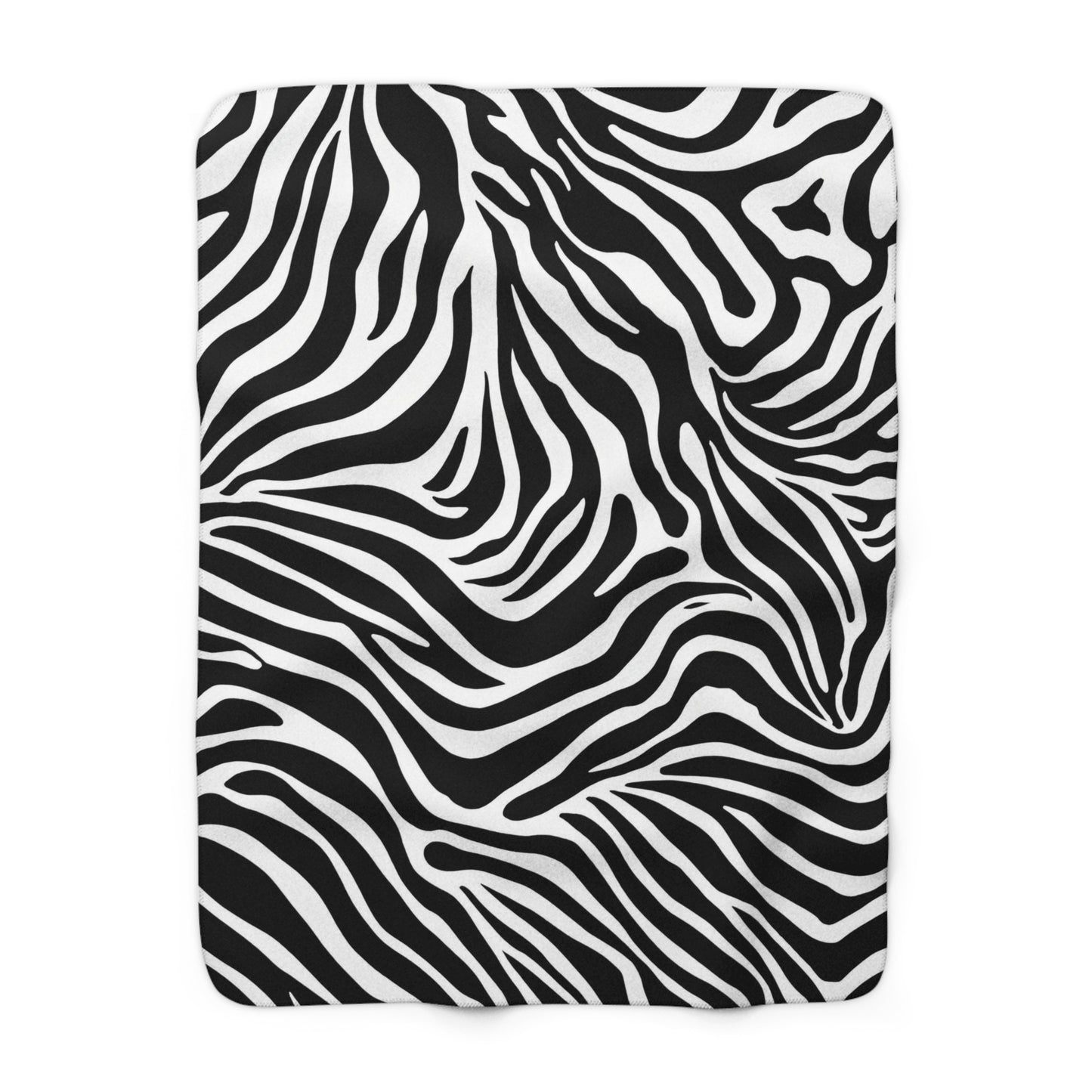 Zebra Print Sherpa Fleece Blanket – Cozy & Stylish Throw for Home Decor