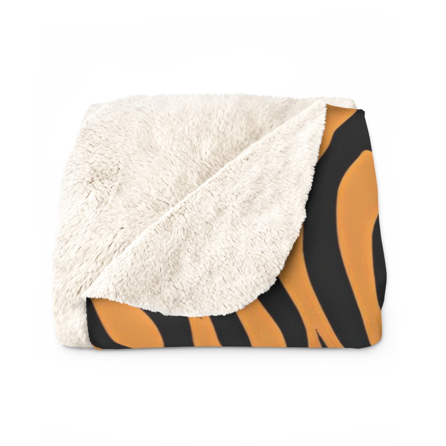 Stylish Tiger Print Sherpa Fleece Blanket for Cozy Living