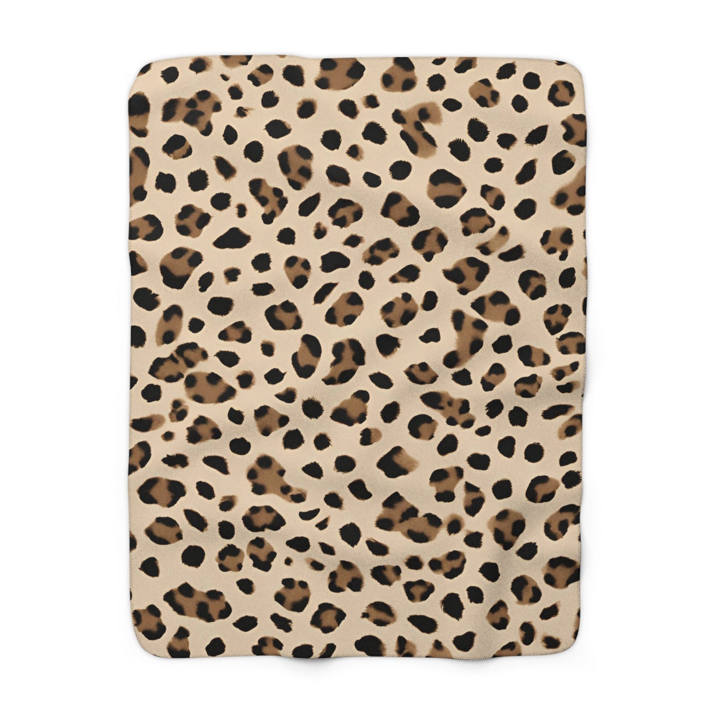 Cozy Leopard Sherpa Fleece Blanket - Perfect for Home Decor & Gifting