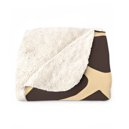 Cozy Giraffe Sherpa Fleece Blanket for Warmth and Style