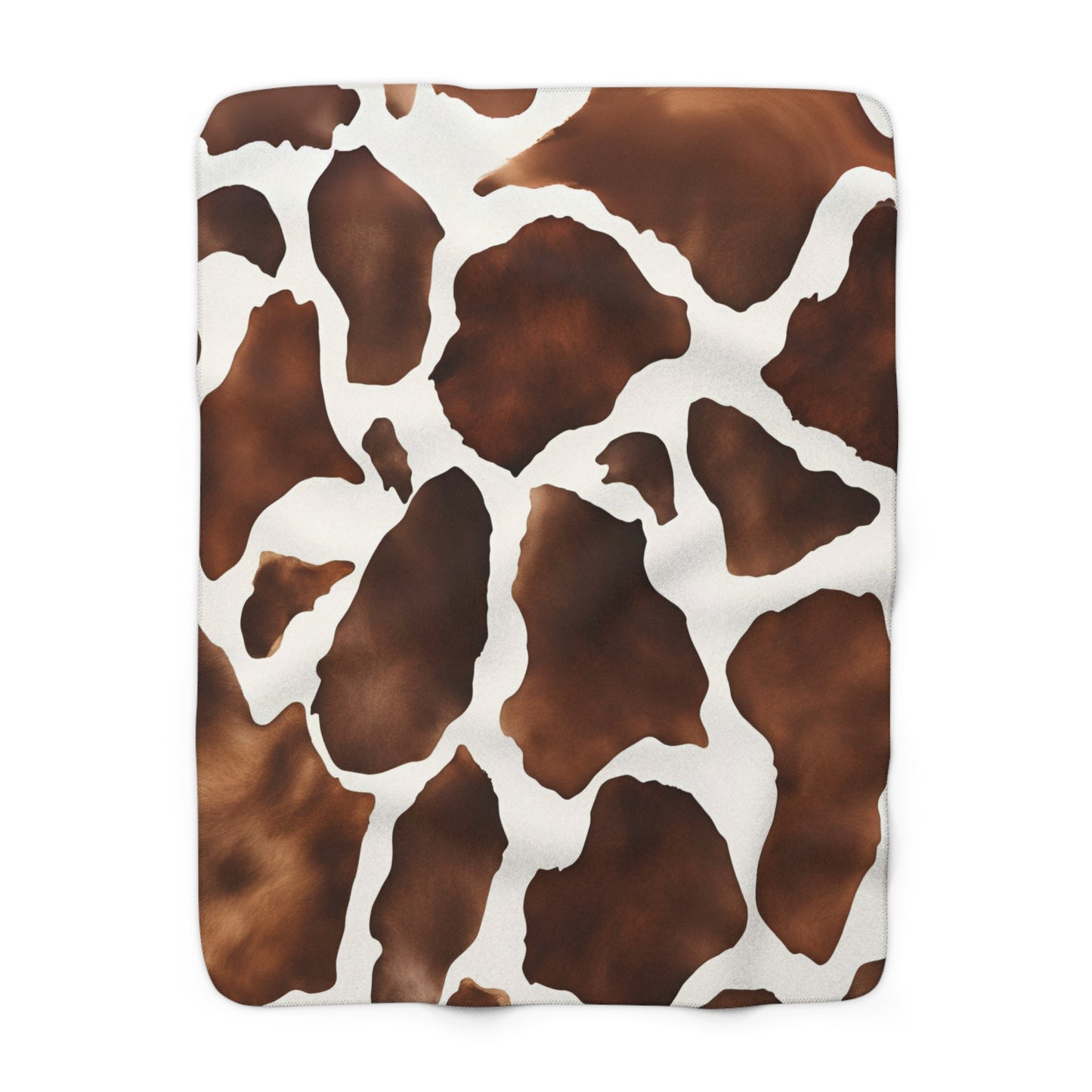 Giraffe Print Sherpa Fleece Blanket - Cozy Animal-Themed Throw for Home Decor