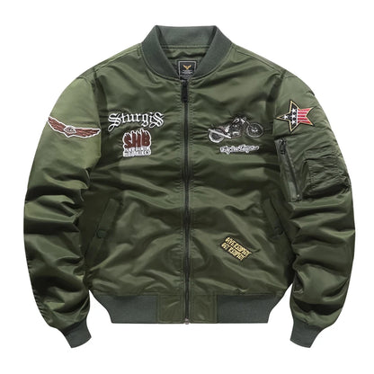 New men's bomber jacket - embroidery letter coat for outdoors