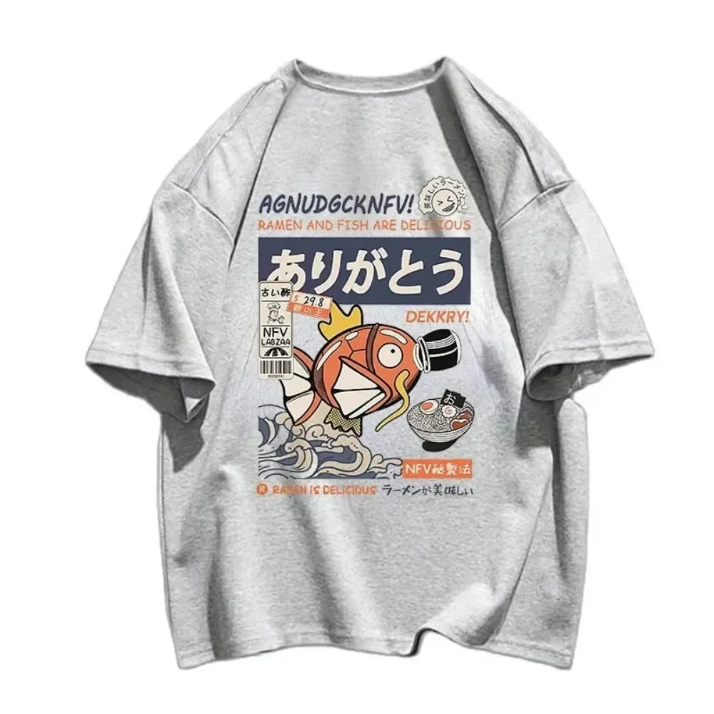 2024 Men's T-shirt - Funny Magikarp Printed T-shirt