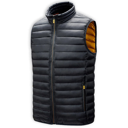 Vest Men Sleeveless Jackets Stand Collar WaistCoat Hot Fashion Male Casual Pockets Waistcoat Windproof Warm Down Vests Clothes