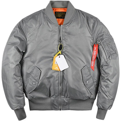 New Alpha Martin MA1 Bomber Jacket - Men's Thick Army Military Tactical Padded Coat