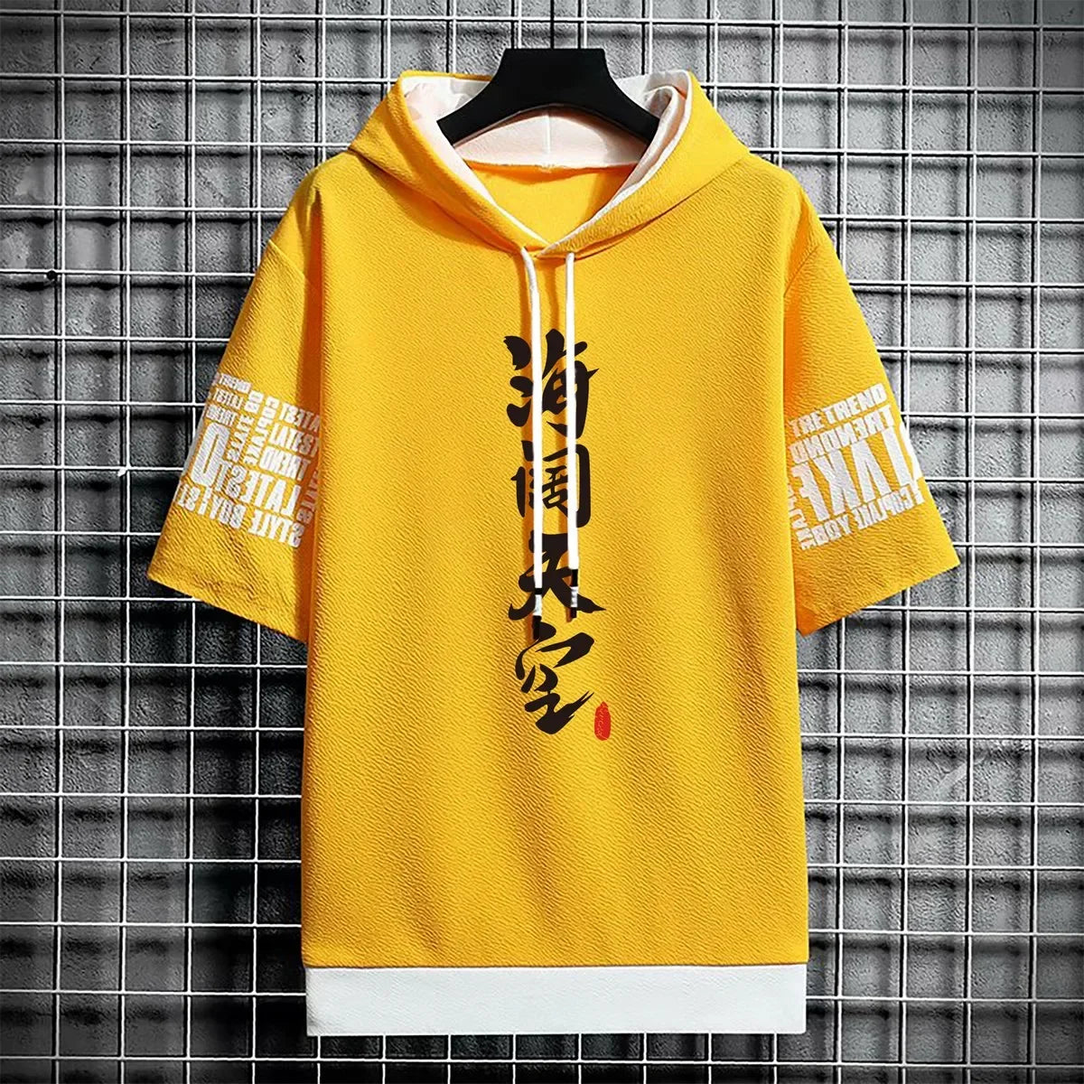 t shirt for men clothing streetwear Hoodies korea 반팔티 hat t-shirt print graphic Casual tshirt anime sports gym hoodie oversized