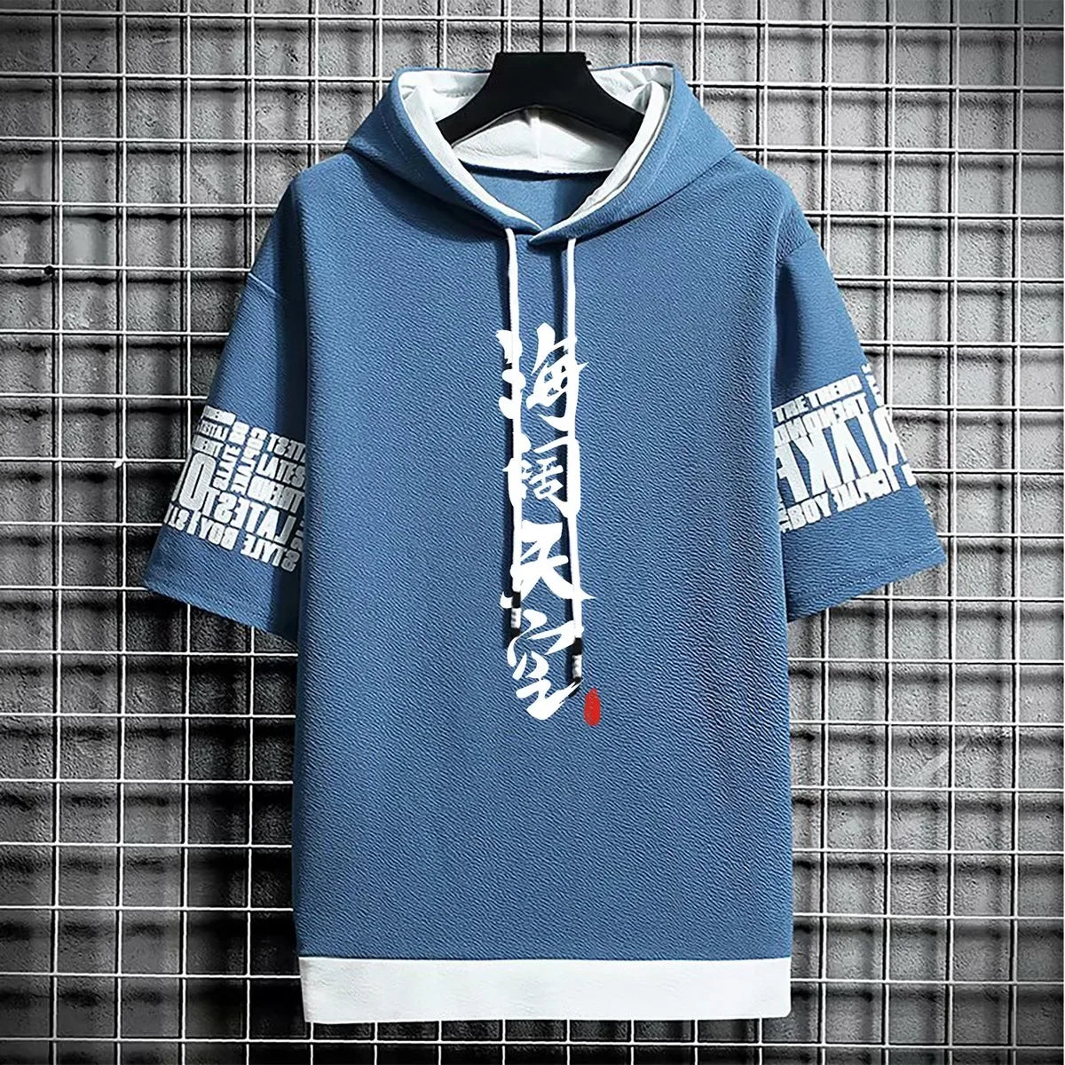 t shirt for men clothing streetwear Hoodies korea 반팔티 hat t-shirt print graphic Casual tshirt anime sports gym hoodie oversized