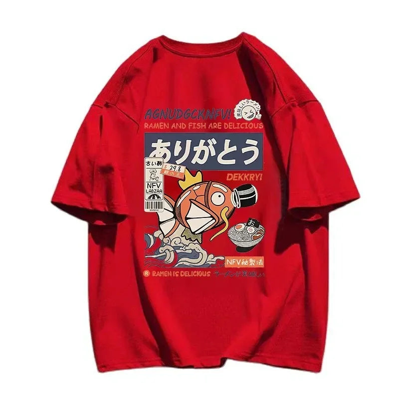 2024 Men's T-shirt - Funny Magikarp Printed T-shirt