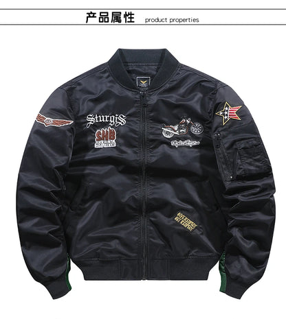 New men's bomber jacket - embroidery letter coat for outdoors