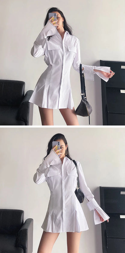 Tops for Women Modern Long Clothes Full Sleeves Womens Shirt & Blouse Sexy White Button Up Trend 2024 Novelty Summer Novelties S